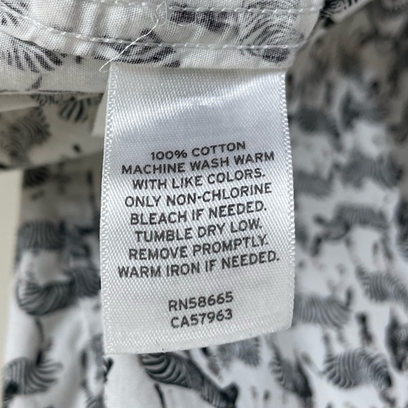 1901 Trim Fit Zebra Print Short Sleeve Sport Shirt Size XX-Large - Picture 11 of 13